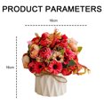thumbnail image 2 of Artificial Flower Decor for Desk Enhancements Porcelain Vase with Miniature Hydrangea, 2 of 5