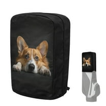 Yuyamidu Cute Corgi Golf Bag Rain Cover Fashion Golf Bag Hood Cover with Adjustable Straps Easy to Use All Weather Protection, Black