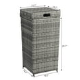Winado Patio Wicker Furniture, Outdoor Trash Can Wicker Storage for