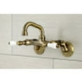 thumbnail image 2 of Kingston Brass KS512AB Two-Handle Wall Mount Bar Faucet, Antique Brass, 2 of 5