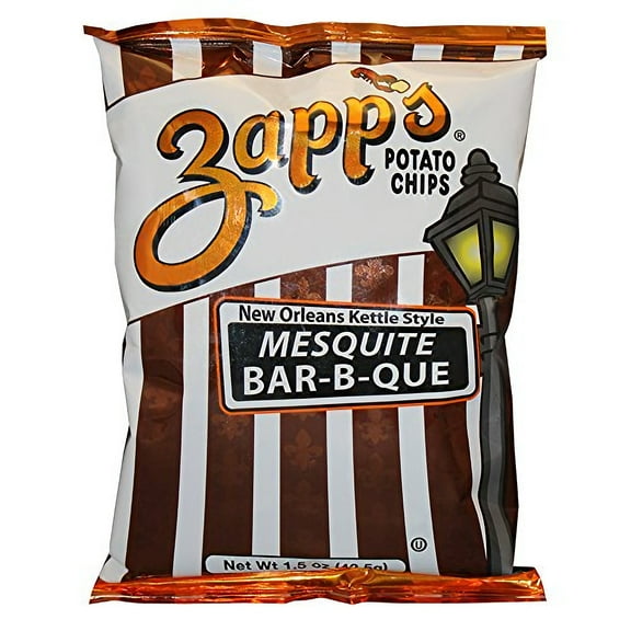 Zapp's New Orleans Kettle-Style Potato Chips, Mesquite BBQ | 30 bags
