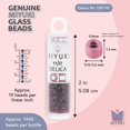 thumbnail image 3 of Miyuki Delica Seed Beads – Size 11/0 (1.6 mm), DB1747, Fuchsia-Lined Amethyst AB, 7.2 g, Approx. 1440 Beads, 3 of 7