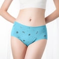 thumbnail image 5 of Tisuna Underwear For Big Girls Cartoon Print High Waist Briefs Comfortable Breathable Teen Girls Youth School Holiday Playwear Underwear Panties Blue Size L, 5 of 8