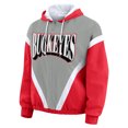 thumbnail image 2 of Women's WEAR by Erin Andrews Scarlet/Gray Ohio State Buckeyes Colorblock Full-Zip Hoodie Windbreaker Jacket, 2 of 5