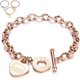 thumbnail image 1 of Pulseras Mujer, Pulseras de Corazon, Ajustable, Titanio Oro Acero Oro Rosa con CorazóN Colgante Love Bible Bracelet Woman, CorazóN Moda Accesorio para Navidad, Día de San Valentín, 1 of 4