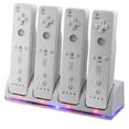 thumbnail image 3 of Portable 4 Ports Charging Dock Station + 4 * 2800mAh Rechargeable Batteries for Remote Controller (White), 3 of 3