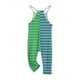 thumbnail image 5 of Odeerbi 5-14 Años Niñas Verano Mono Color Bloque Rayas Camisola Romper Primavera Casual Transpirable Cómodo Monos Correa Bib Pantalones Generales Traje de Juego, 5 of 8