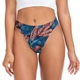thumbnail image 1 of Balery Tropical Leaves Tangas de Algodón para Mujer con Estampado – Ropa Interior Sexy, Transpirable, G-string-X-Large, 1 of 6