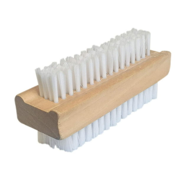 Cepillo de uñas de mano LOLA Classic de madera, doble cerdas suaves y rígidas