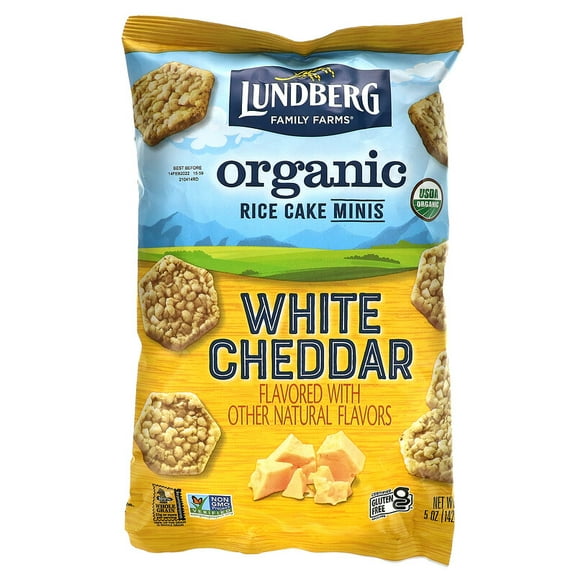 Lundberg, Organic Rice Cake Minis, White Cheddar, 5 oz