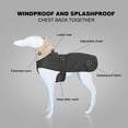 thumbnail image 2 of Pet Artist Warm Neck Dog Coat Large Dog Winter Clothes Thick Hoodie Dog Jacket Greyhound and Leash Hole, 2 of 12