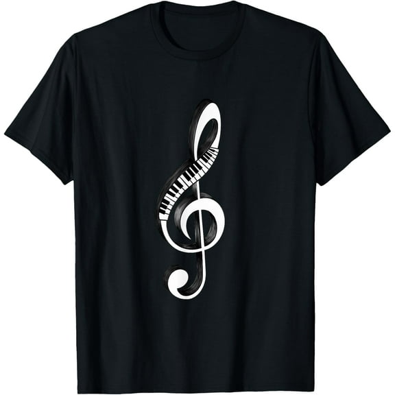 t-shirt Cool Piano Art Men Women Musical Notes Piano Player Treble T-Shirt mens t shirt，black，women，funny，misfits，men，journey