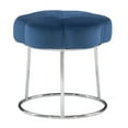 thumbnail image 6 of Linon Seraphina Accent Vanity Stool, Navy Blue, 6 of 8
