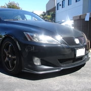 Ikon Motorsports Front Bumper Lip, Compatible with 2006-2008 Lexus IS250 IS350 PM Style Unpainted Black PU Air Dam Chin Spoiler Protector Splitter
