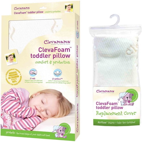 Clevamama Foam Toddler Pillow & Replacement Pillow Cover