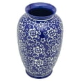 thumbnail image 3 of 14" White Flowers on Blue Tung Chi Vase, 3 of 7