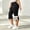 Black, variant on Women’s Side-Bow Split Flare Capri Pants, High-Rise Waist with Seamless Inner Pockets for Casual Daily Pet Walking Strolls Gray L