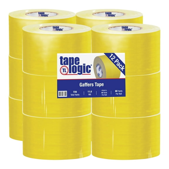 Tape Logic Gaffers Tape 11 Mil 4" x 60 yds. Yellow 12/Case (T98918Y)