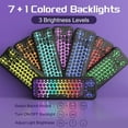 thumbnail image 4 of 60% Retro Typewriter Round Wireless Keyboard and Mouse,2.4G RGB Backlit 68 Keys Quiet, 4 of 7