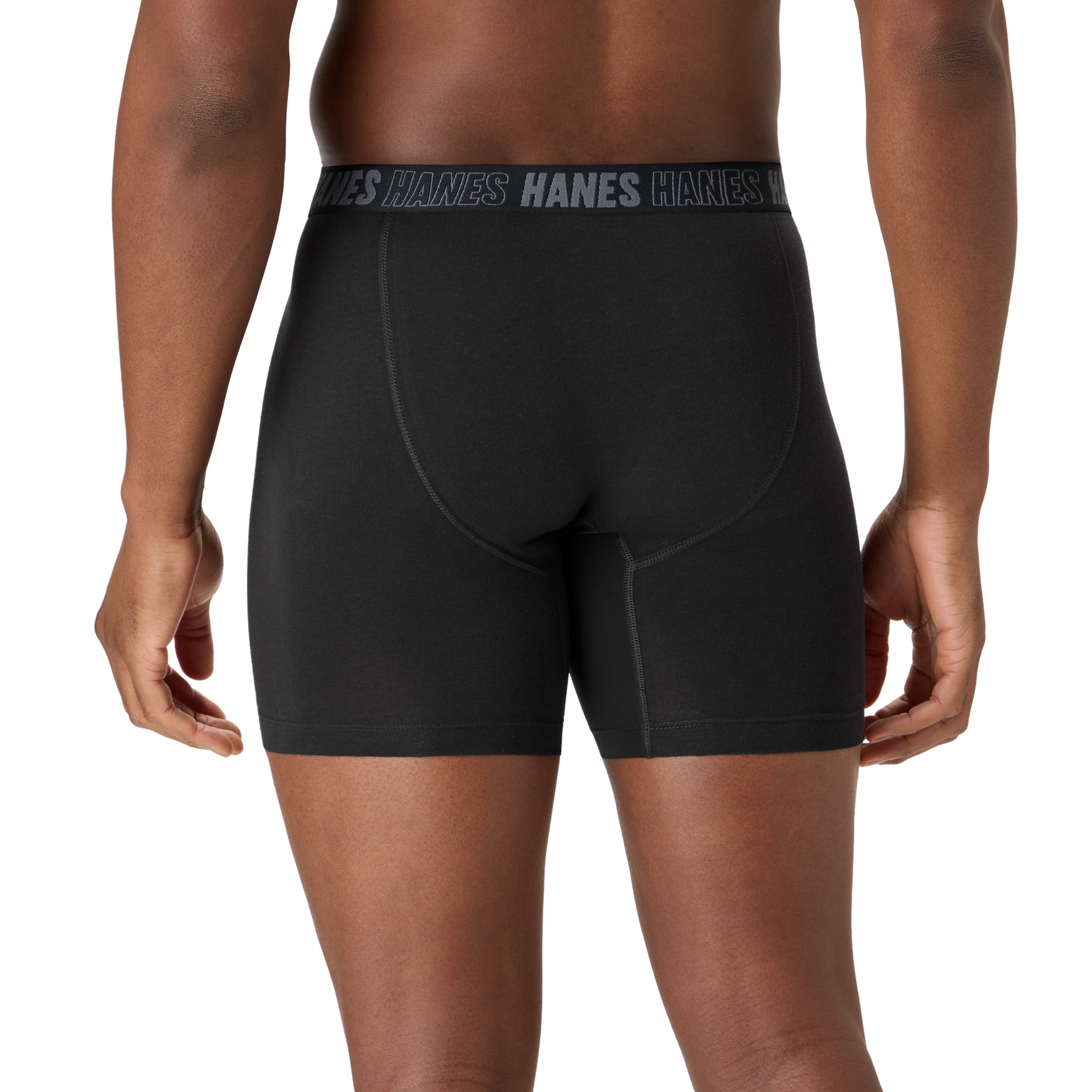Hanes Mens Underwear Boxer Briefs, 3-Pack, Moves Anti-Chafe Boxer Briefs