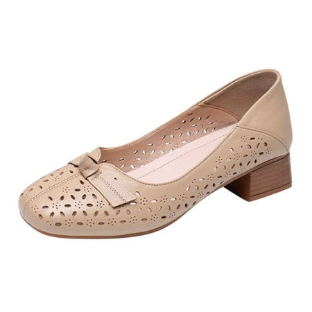 

Casual Shoes for Women Women Breathable Lace Up Shoes Chunky Heels Casual Shoes Unisex Lightweight Work Shoes Sporty Breathable Slip Work Trainers Shoes for Women Pu 42