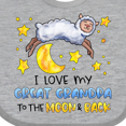 thumbnail image 4 of Inktastic I Love My Great Grandpa to the Moon and Back Cute Sheep Boys or Girls Baby Bib, 4 of 4