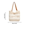 thumbnail image 3 of Women's Woven Large Capacity Tote Shoulder Crochet Beach Bag- Woven Boho Purse Knitted Shoulder Bag for Summer Vacation Beachy Travel Pool, 3 of 5