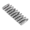 thumbnail image 2 of 10 Pcs 25mm Length 1/4 Inch Hex Shank S2 Magnetic PH2 Cross Head Screwdriver Bits, 2 of 10