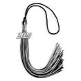 thumbnail image 2 of Black/Silver Mixed Color Graduation Tassel with Silver Date Drop, 2 of 2