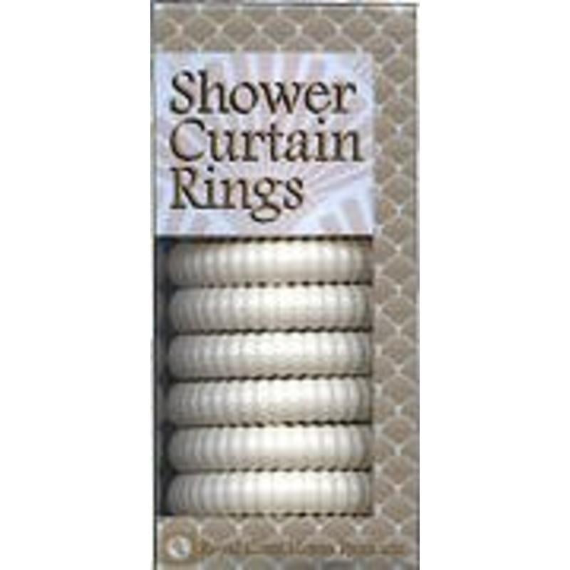 12ct. Bone Colored Shower Curtain Rings Royal Crest 1101 748209011013