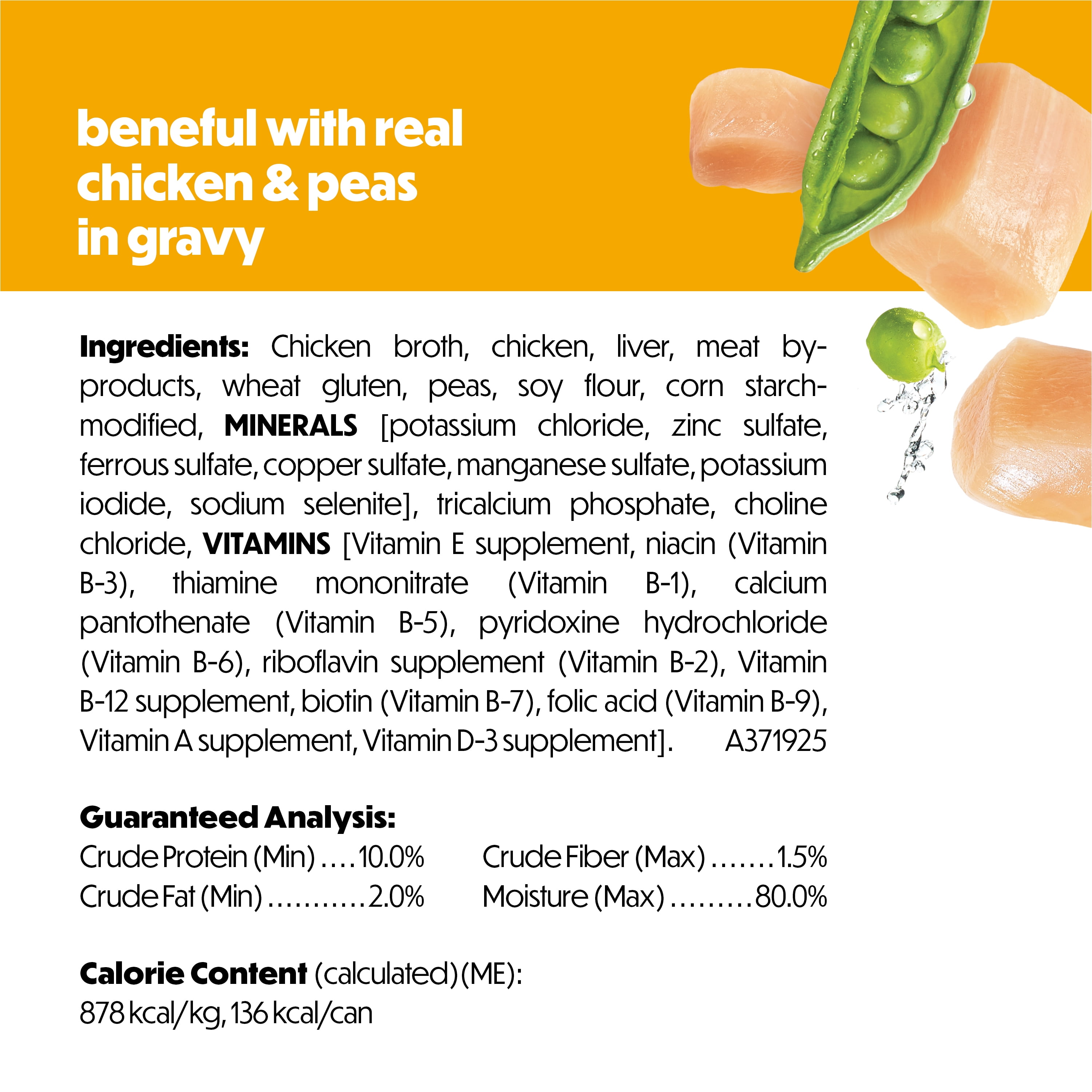 Beneful Mainline Chicken & Peas in Gravy 5.5 oz Can
