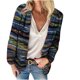 thumbnail image 2 of Puntoco abrigo moda mujer cómodo Casual impreso bolsillo cárdigan manga larga sin capucha Casual prendas de vestir tops liquidación Puntoco Puntoco-1, 2 of 6