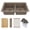 Concrete, variant on Karran 32" Undermount Double Bowl Quartz Kitchen Sink Kit in Grey