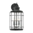 thumbnail image 3 of 5-2671-88-Savoy House-Fletcher - Three Light Outdoor Wall Lantern Oxidized Black Finish with Seeded, 3 of 5