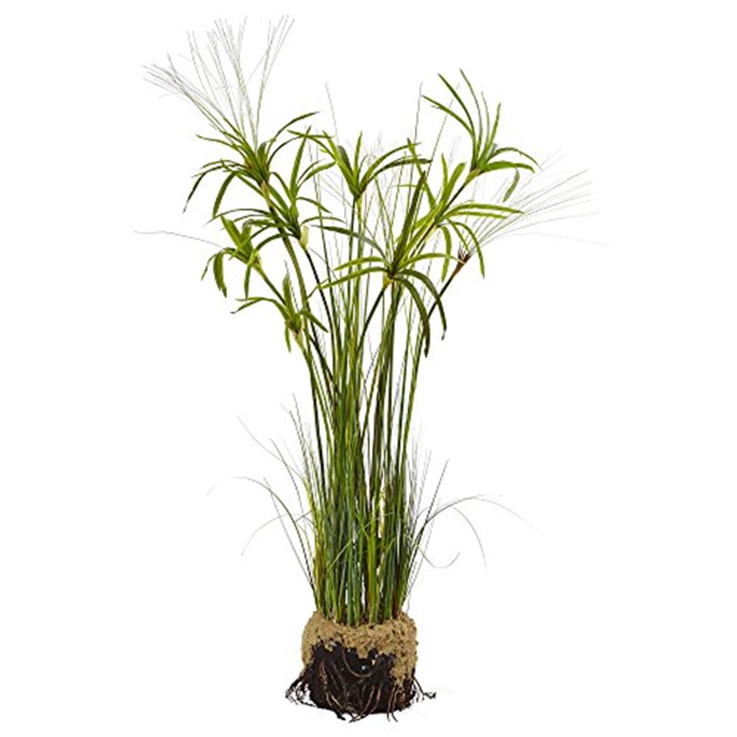 Nearly Natural Papyrus Plant With Faux Soil Arrangement Walmart Com