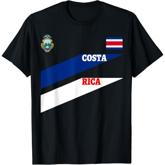 Costa Rica Jersey Flag-Soccer-Travel-Football T Shirt T-Shirt