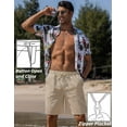 thumbnail image 4 of COOFANDY Men Linen Classic Fit Short Lightweight Drawstring Short with Pockets, 4 of 6