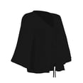 thumbnail image 3 of Blusa George para Mujer, Escote V con Amarres en Centro Delantero Negro Talla EG, 3 of 4