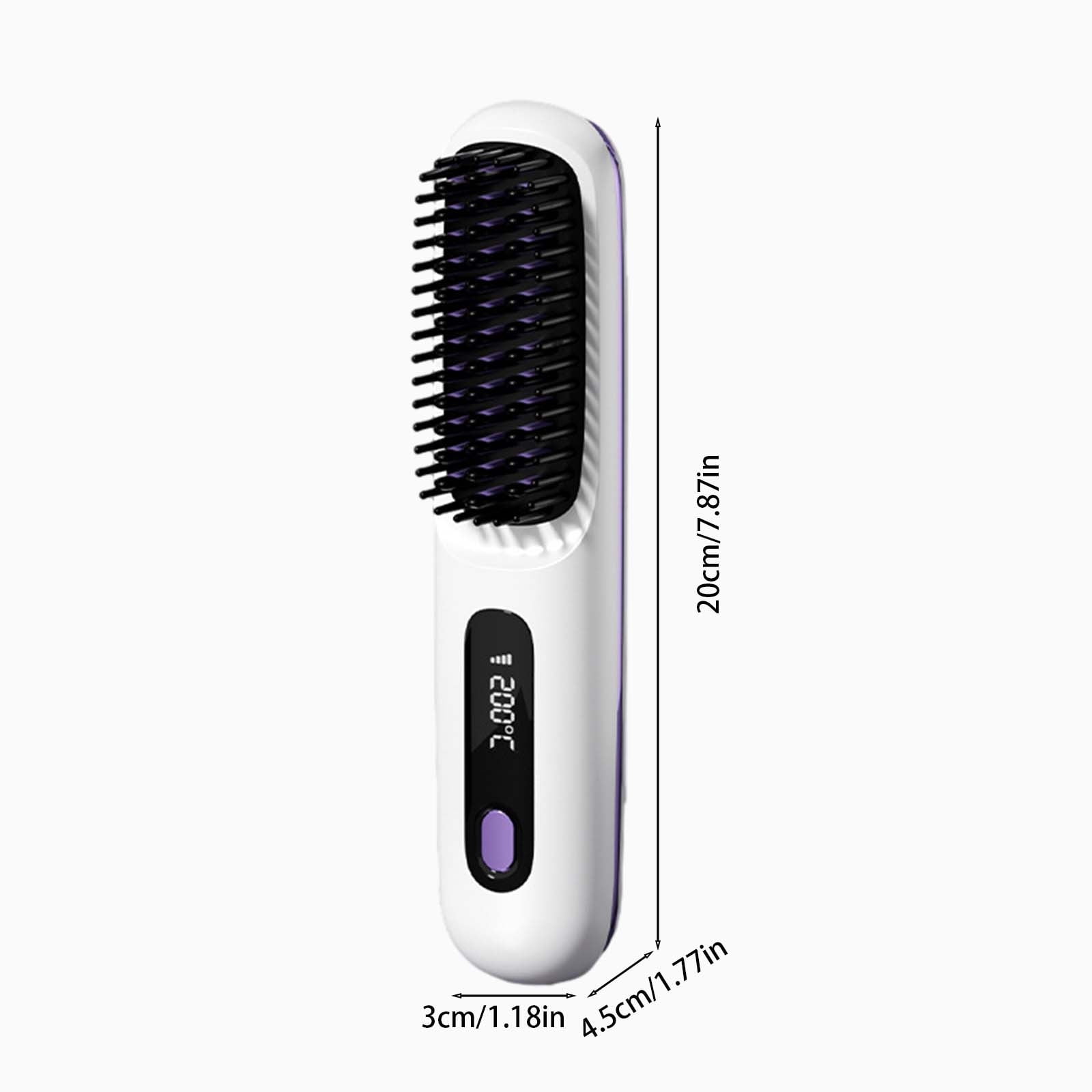 Electric Straightening Brush ホワイト Pro Steam Hair Straightener Brush | Straightening Brush for Thick