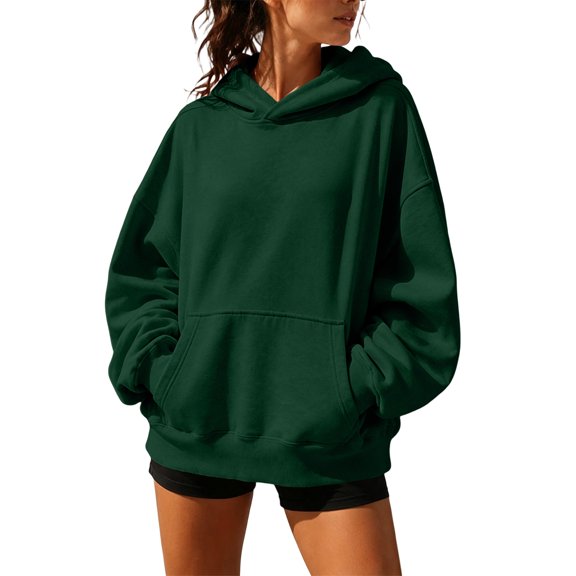 Womens Oversized Hoodies Satin lined Hoodies Oversized Sweatshirt Fall Sweaters Casual Y2K Jacket Clothes, XL