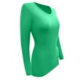 thumbnail image 4 of Women's Under Scrubs Long Sleeve T-Shirt Comfort V-Neck Medical Underscrub Tee -Super Soft and Stretchy - 2 Pack (Green, 3X-Large), 4 of 7
