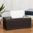 thumbnail image 1 of Meiiso Promotional Offer! Tissue Box, Leather Tissue Box simple Home Hotel Car Hanging Leather Tissue Box, E, 9.36*4.68*3.9In, Rack, 1 of 7