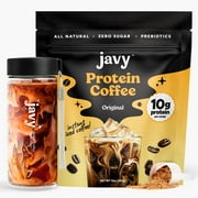 Javvy Protein Coffee & Athletic Tumbler - Premium Whey Protein & Instant Coffee, Athletic Bottle