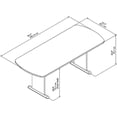 thumbnail image 4 of Bush Business Furniture Series A-C 79W x 34D Racetrack Oval Conference Table, 4 of 6