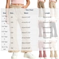 thumbnail image 2 of Mifsaly Girls Waffle Knit Wide Leg Pants High Waisted Flare Sweatpants with Pockets Solid Color Outdoor Play Lounge Clothes, 2 of 6
