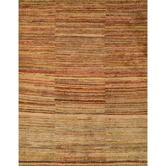 Ahgly Company Indoor Rectangle Abstract Orange Abstract Area Rugs, 8' x 12'