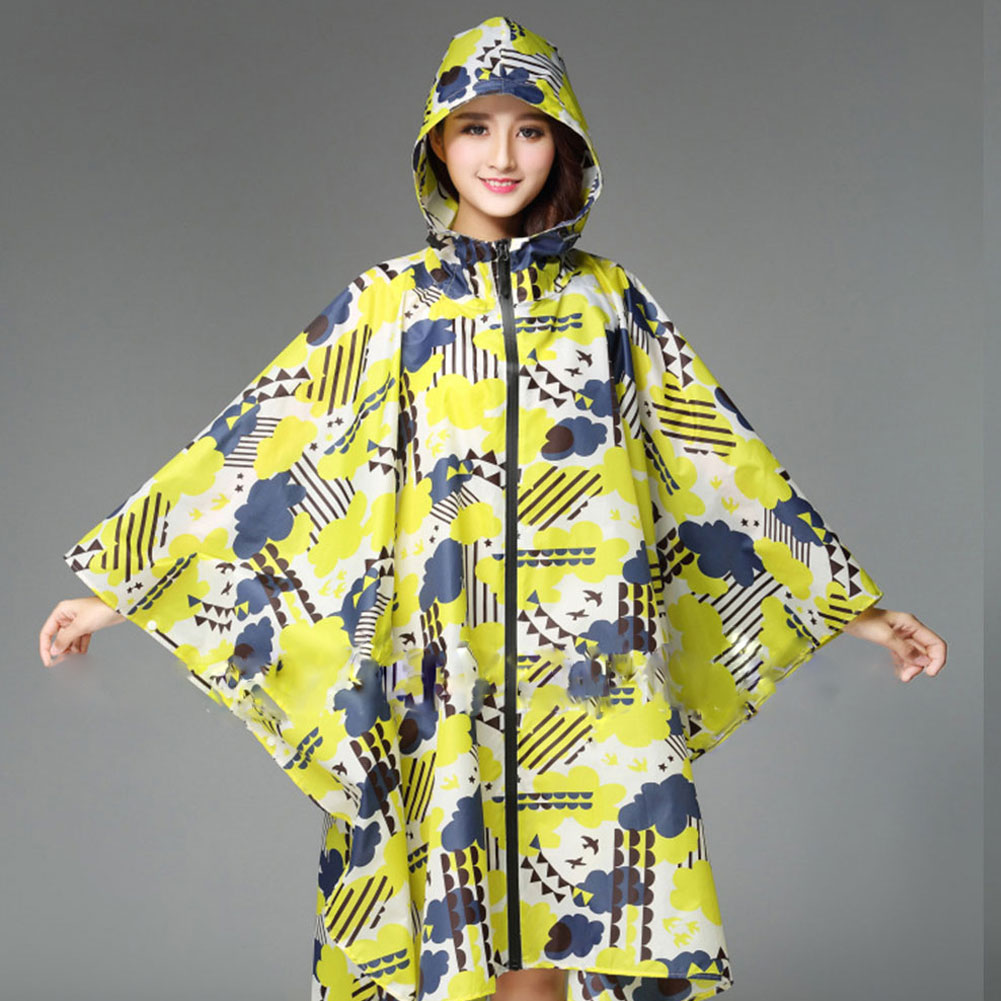 HeYii Stylish Hooded Women Raincoat 