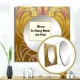 thumbnail image 3 of Designart "Art Nouveau Geometry Gold and Pink Patterns" Modern Geometric Square Mirror Wall Decor Modern - Large Pink Square Bathroom Mirror - Square Printed Wall Mirror Art, 3 of 5