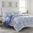 thumbnail image 2 of Laura Ashley Charlotte 3-Piece Full/Queen Duvet Cover Set in Blue, 2 of 3