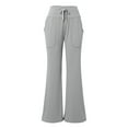 thumbnail image 6 of HXWCHs Women's DriMore Core Yoga Pants Relaxed Fit Active Workout Lounge Pants Light Gray L, 6 of 6